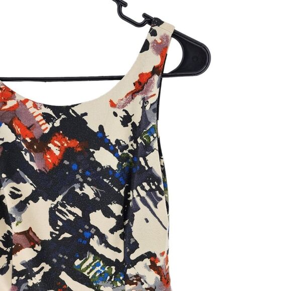 Maeve Women's Pleated Abstract Print Sleeveless Mini Dress - XS - Picture 2 of 5
